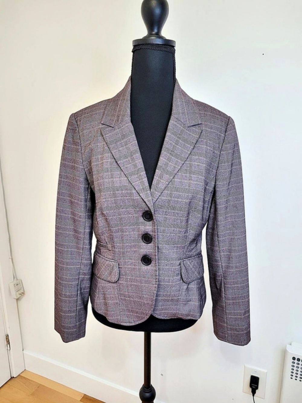 🍂 Smart Set Plaid Three-Button Blazer Suit Jacket Size 7